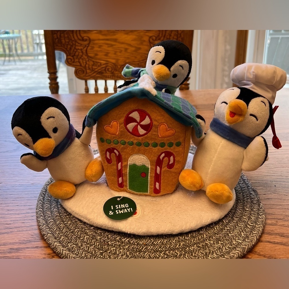 Hallmark Gingerbread Treat Playful Penguins Musical Stuffed-2021